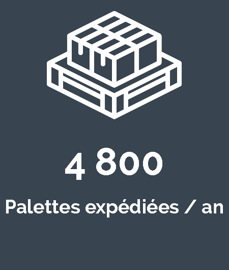 4800 palettes expédiées / an